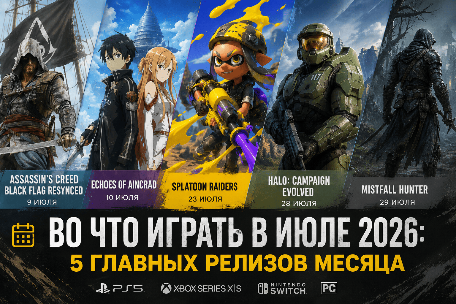 Во что играть в июле 2026: 5 главных игровых релизов месяца