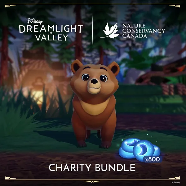 Disney Dreamlight Valley -- Grizzly Bear Cub Bundle for Charity -- 800 Moonstones