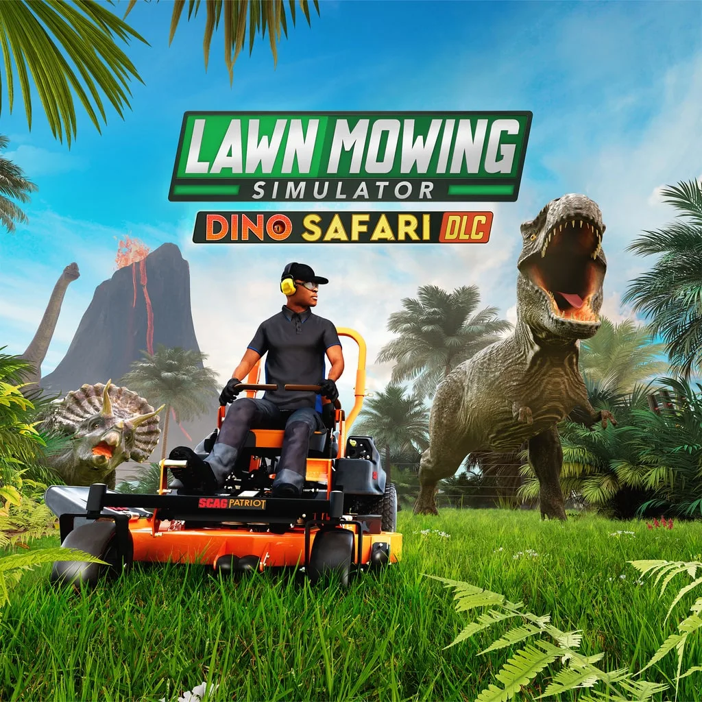 Lawn Mowing Simulator - Dino Safari PS4 &amp; PS5 cover