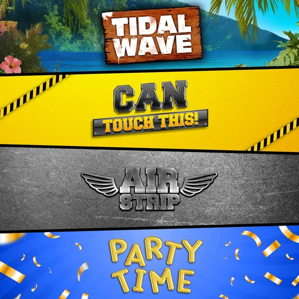 Tidal Wave DLC + Airstrip DLC +Can Touch This DLC + Party Time DLC Bundle [PS4]