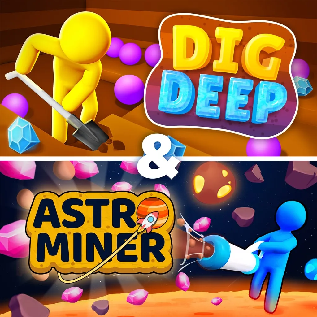 Dig Deep &amp; Astro Miner [PS4] cover