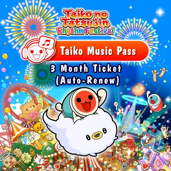 Taiko no Tatsujin: Rhythm Festival Taiko Music Pass - 3 Month Ticket (Auto-Renew)