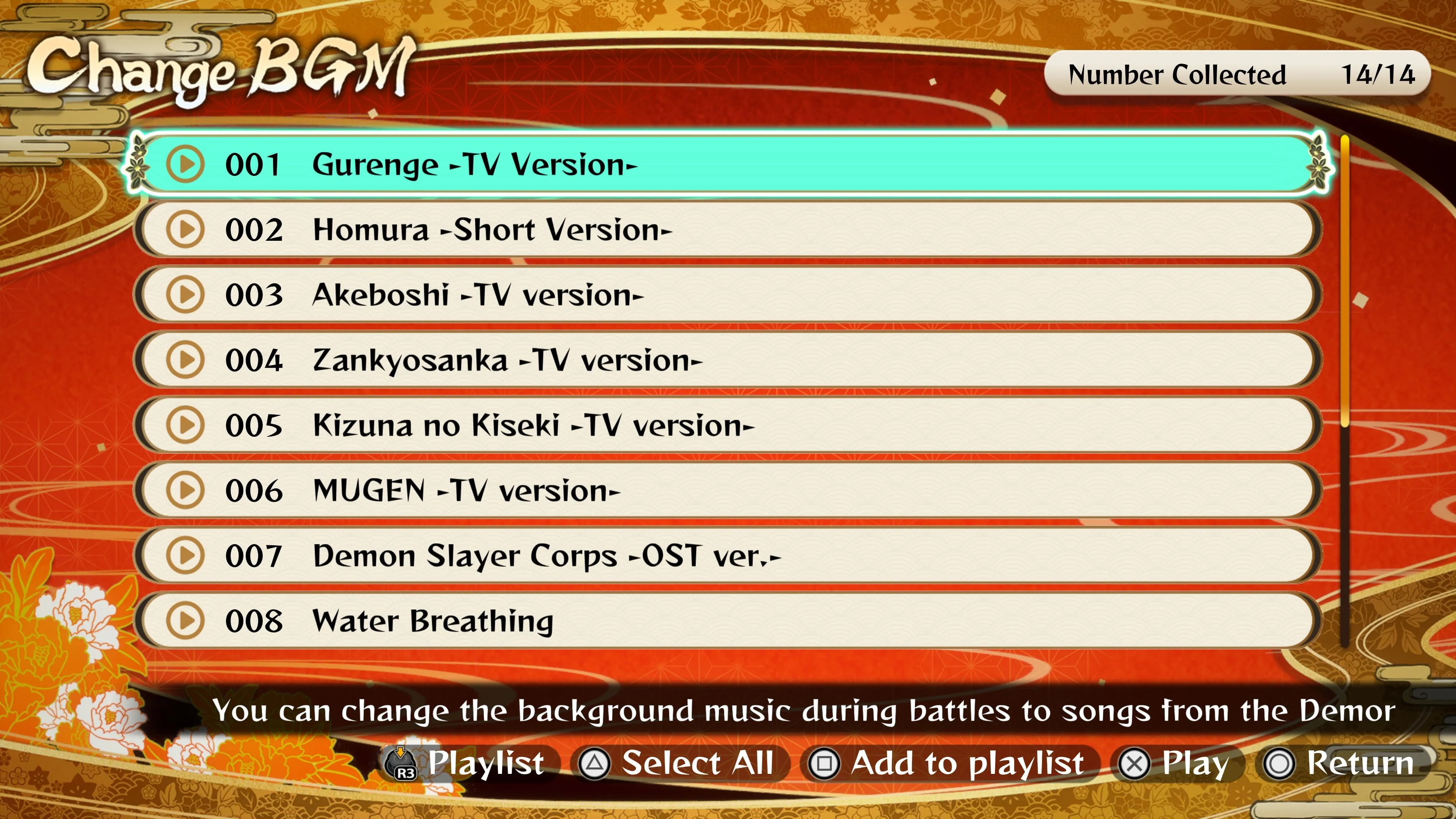 Demon Slayer: Kimetsu no Yaiba Anime Songs & BGM Pack PS4&PS5