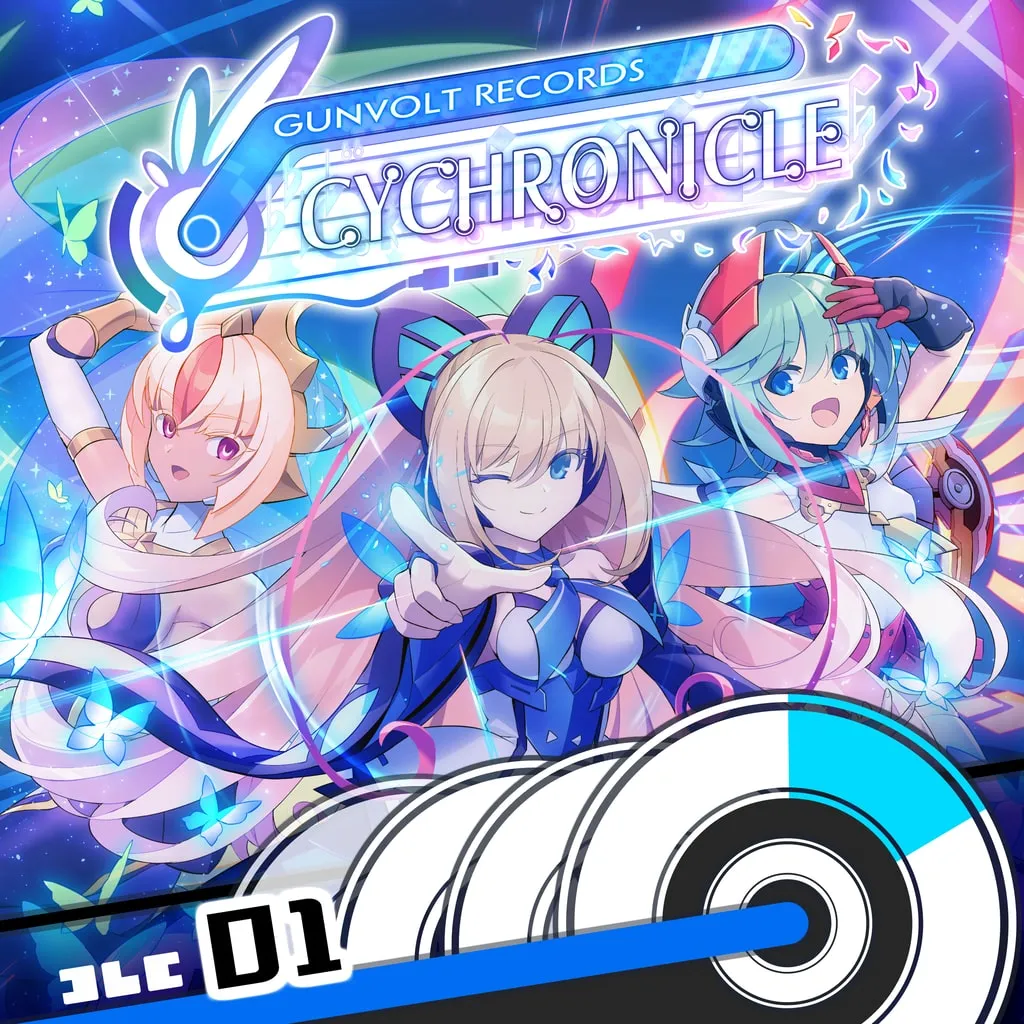 GUNVOLT RECORDS Cychronicle Song Pack 1 Lumen: ♪Rouge Shimmer ♪Parallel World ♪Glass Paradise ♪Last Wish [PS4] - изображение 1