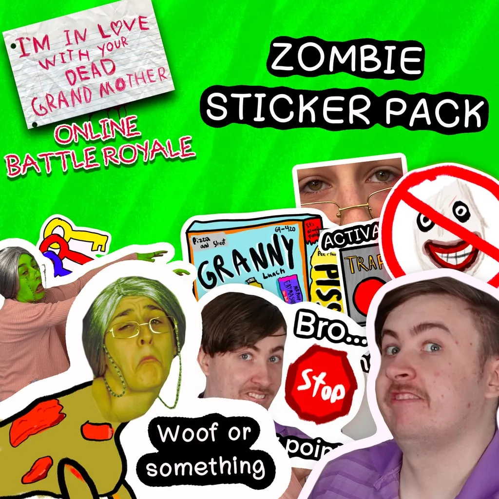 Zombie Sticker Pack - Emotes Season 2 DLC - I'm in Love With Your Dead Grandmother: Online Battle Royale [PS4,&nbsp;PS5] cover