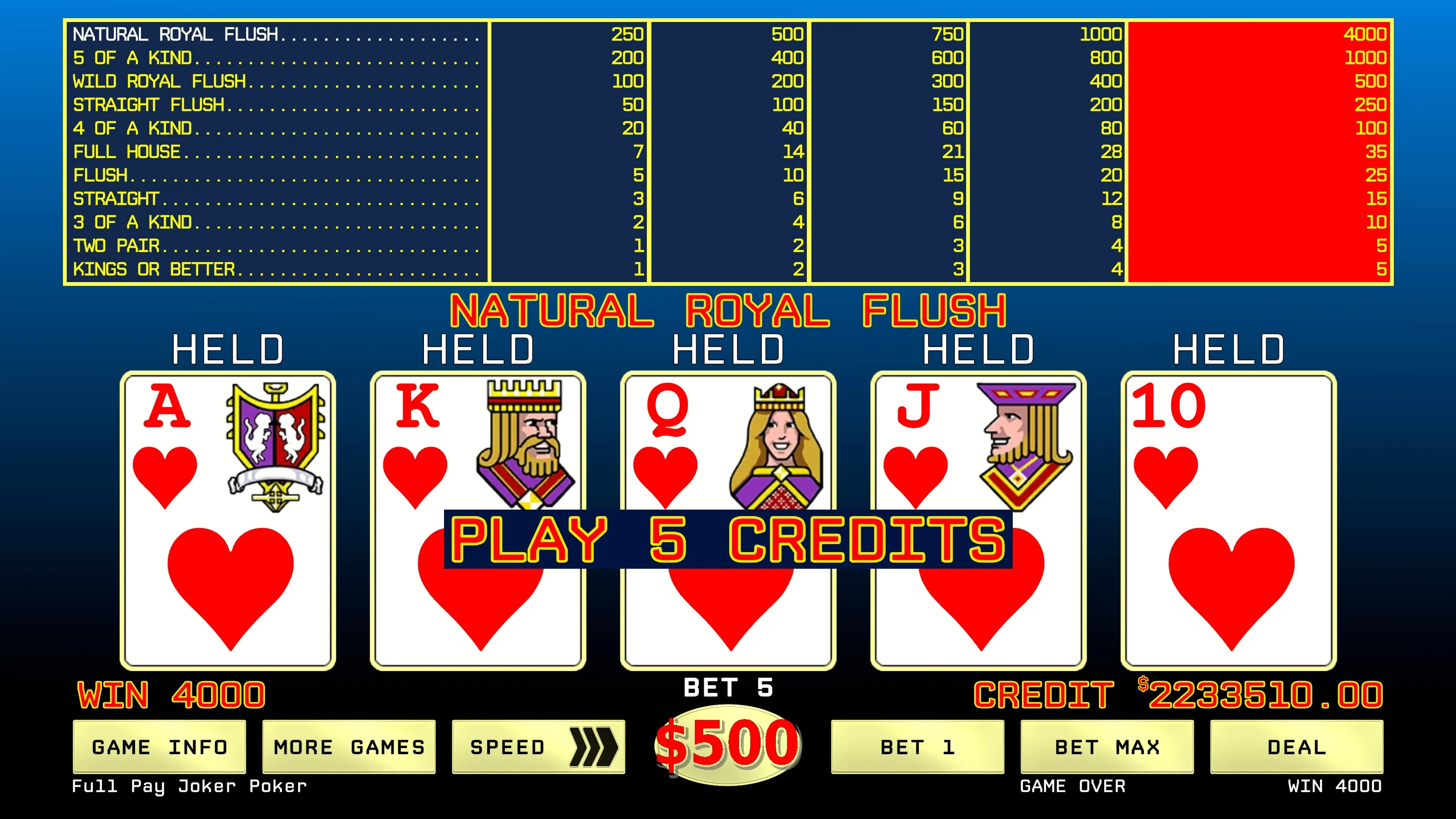 Classic Video Poker [PS5] - изображение 2