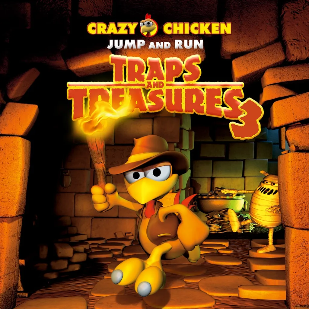 Crazy Chicken – Traps and Treasures 3 [PS4] cover