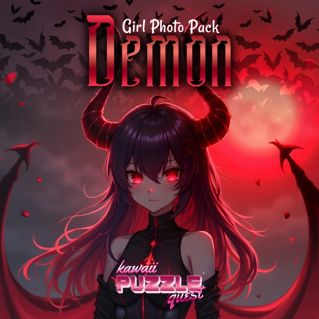 Kawaii Puzzle Quest - Demon Girl Photo Pack [PS5] cover