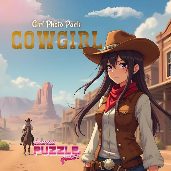 Kawaii Puzzle Quest - Cowgirl Photo Pack [PS5]
