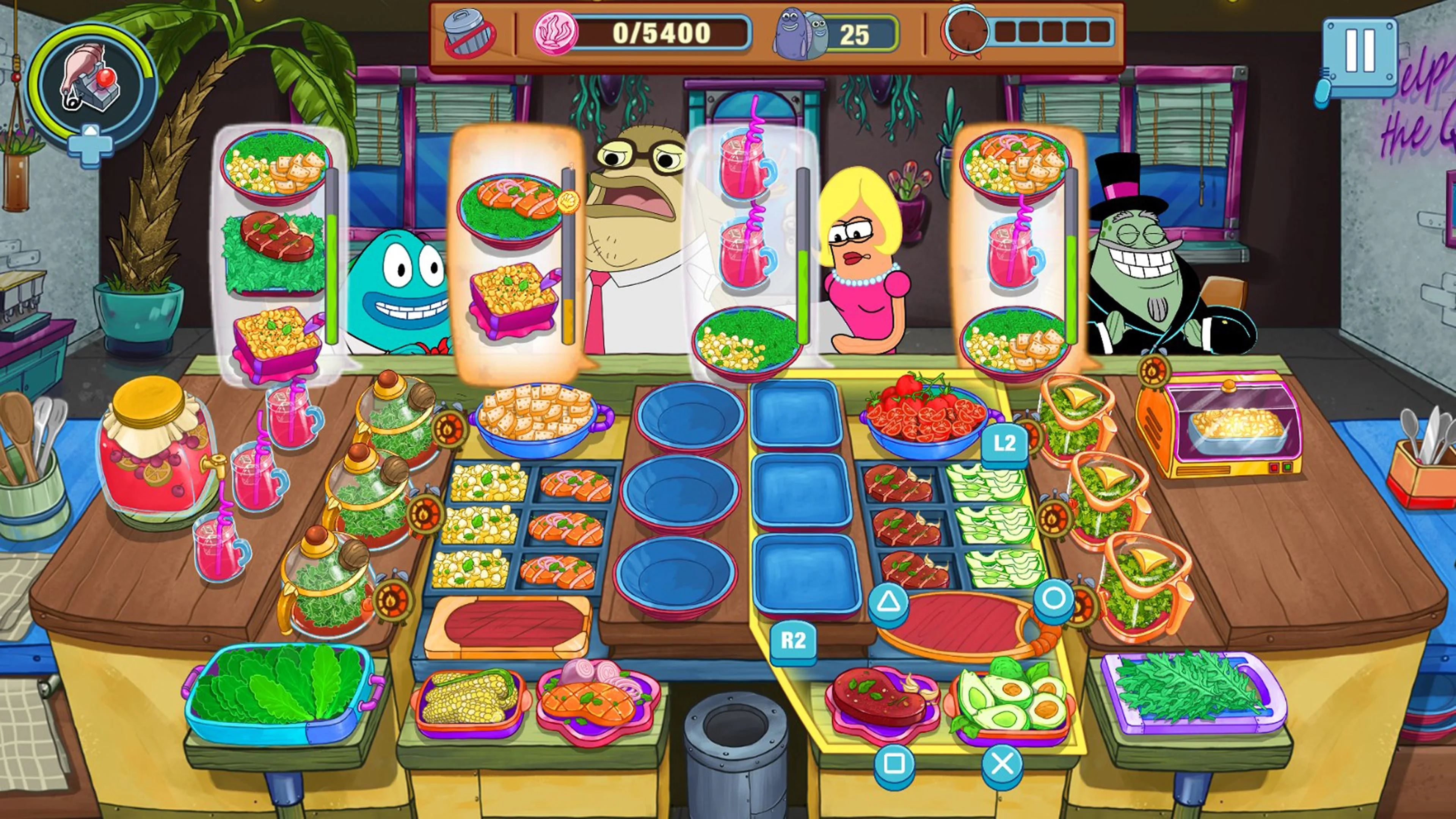 SpongeBob: Krusty Cook Off: World 3 : New Kelp City! [PS4] - изображение 4
