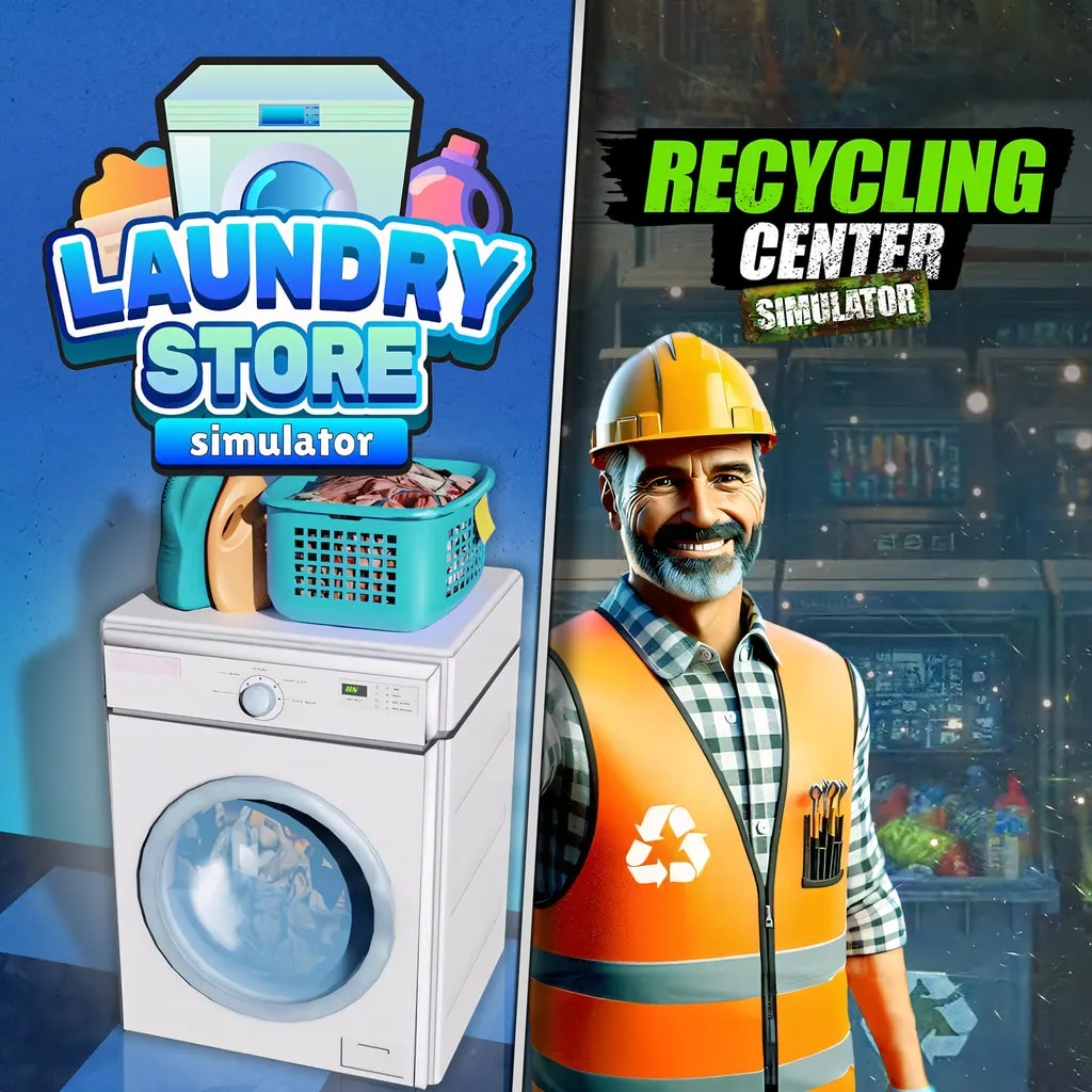 Recycling Center Simulator &amp; Laundry Store Simulator [PS4] cover
