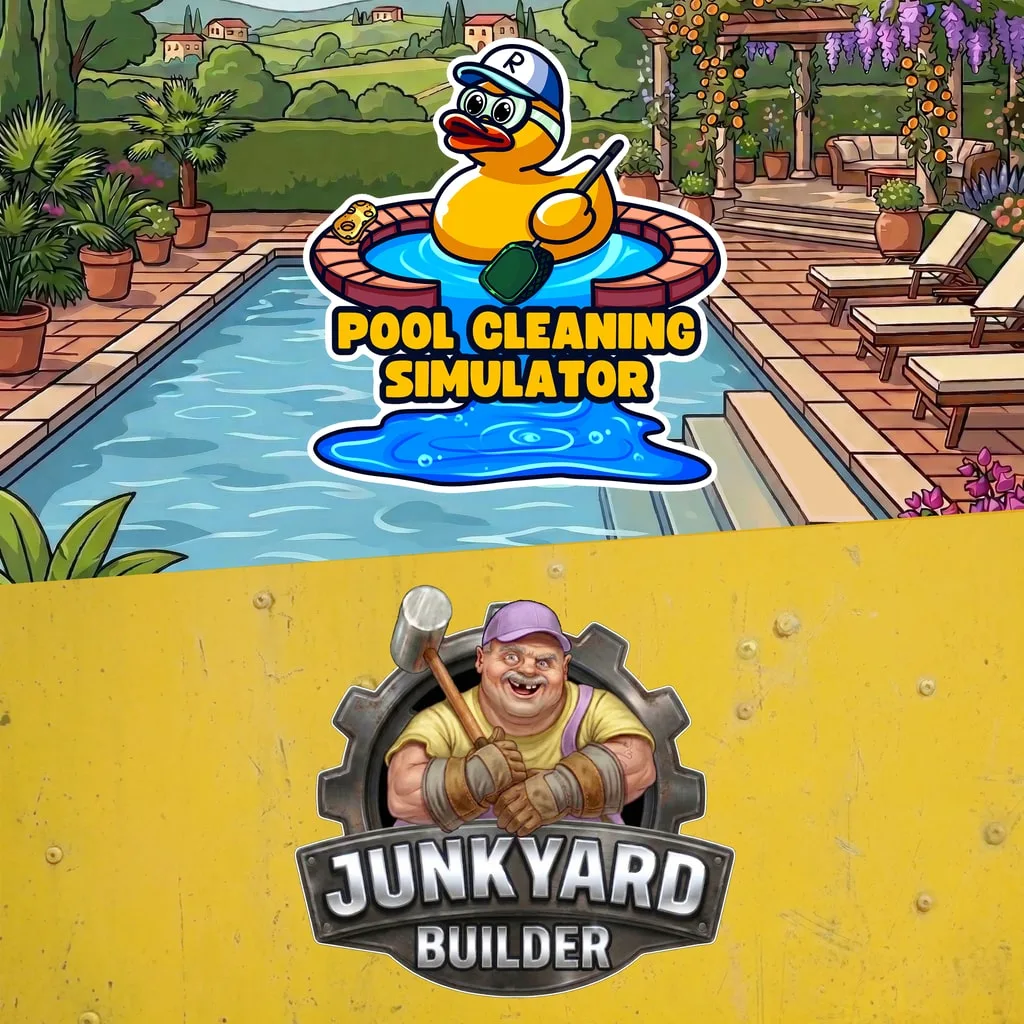 Pool Cleaning Simulator &amp; Junkyard Builder Bundle [PS5] cover
