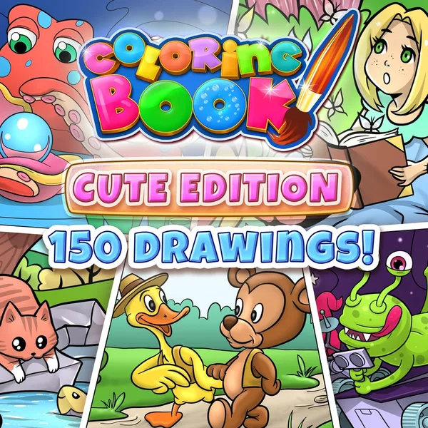 Coloring Book: Cute Edition - 150 drawings [PS4]