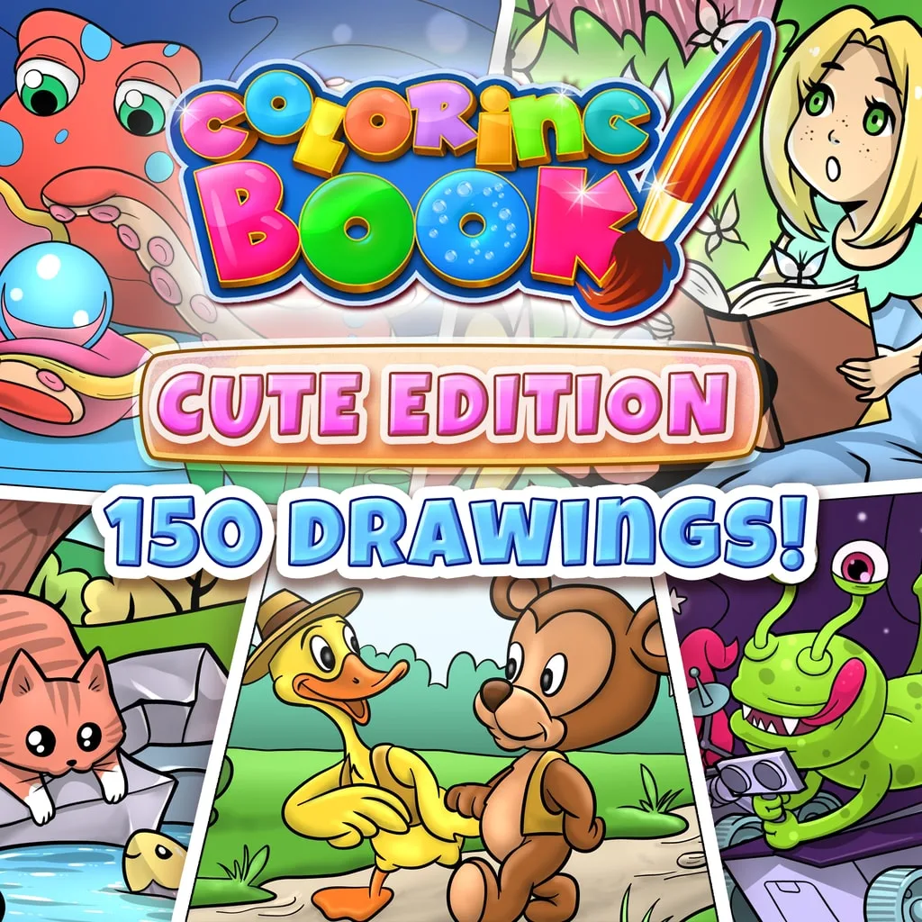 Coloring Book: Cute Edition - 150 drawings [PS4] - изображение 1