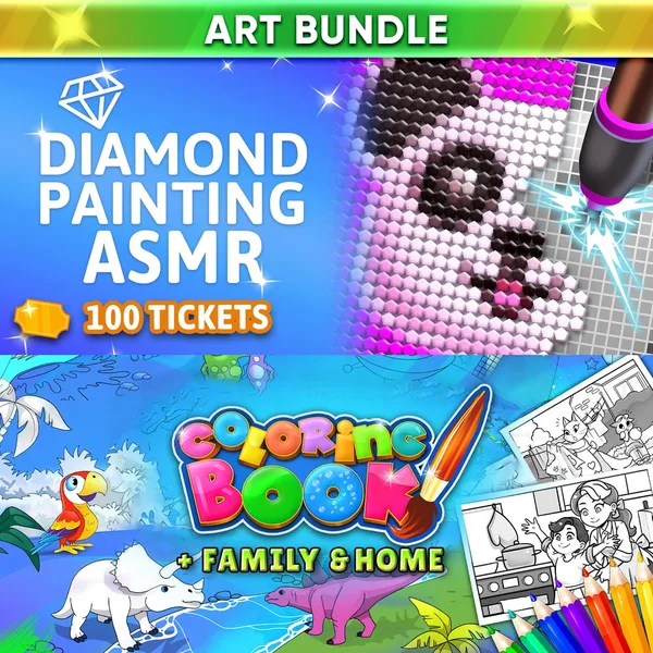 Diamond Painting ASMR & Coloring Book: Art Bundle [PS4]