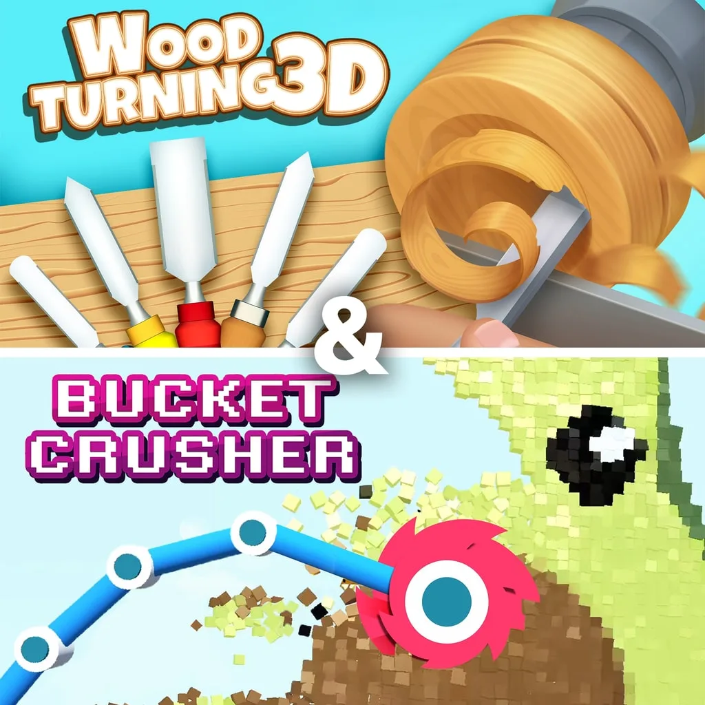 Woodturning 3D &amp; Bucket Crusher [PS4] cover