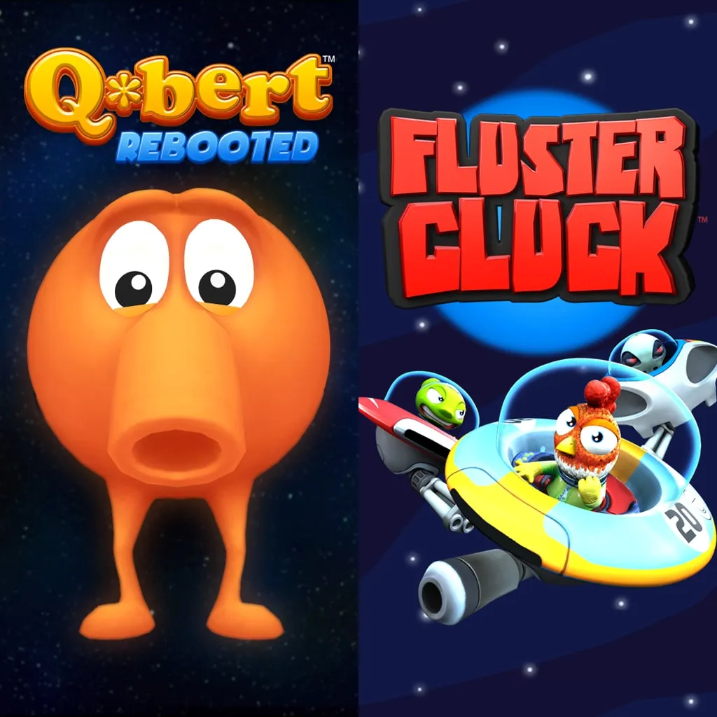Q*bert: Rebooted &amp; Fluster Cluck Mini Bundle [PS4] cover