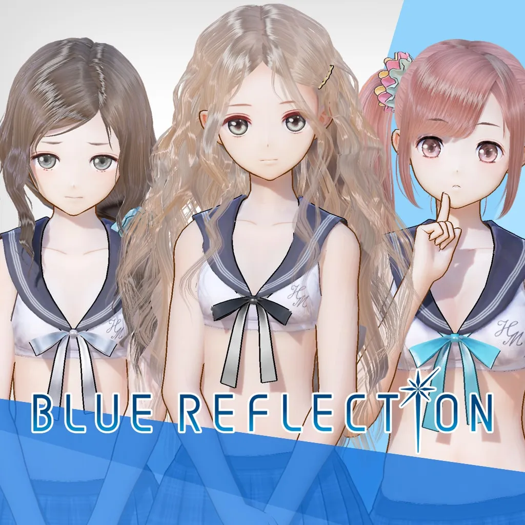 BLUE REFLECTION: Sailor Swimsuits set C (Lime, Fumio, Chihiro) [PS4] cover