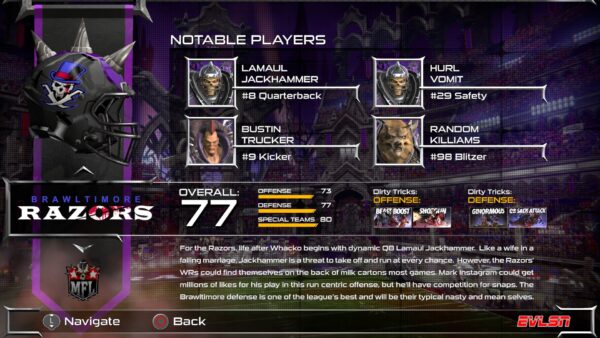 Mutant Football League – Brawltimore Razors [PS4] - изображение 2