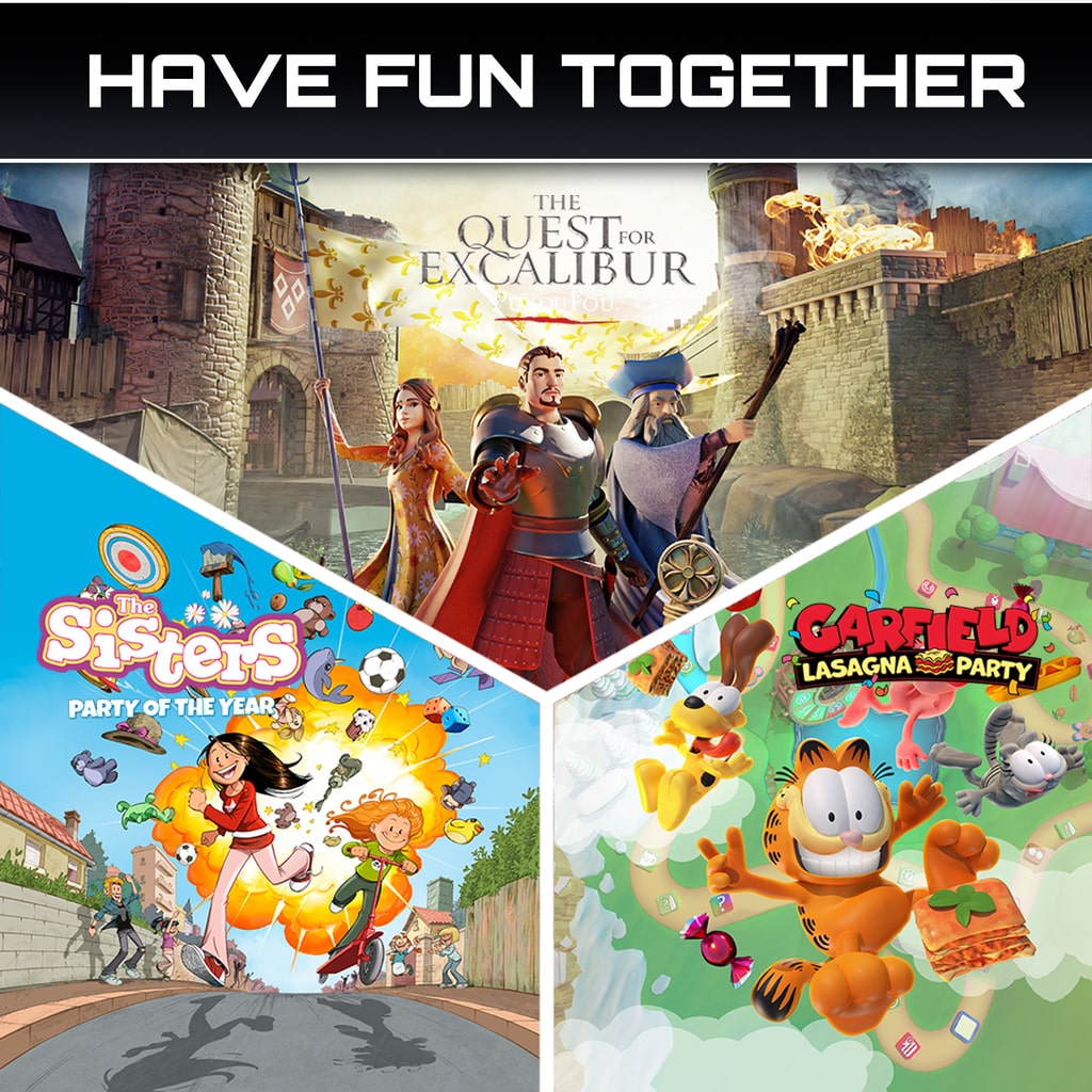 Have Fun Together - Garfield Lasagna Party, The Sisters: Party of the Year, The Quest of Excalibur Bundle cover