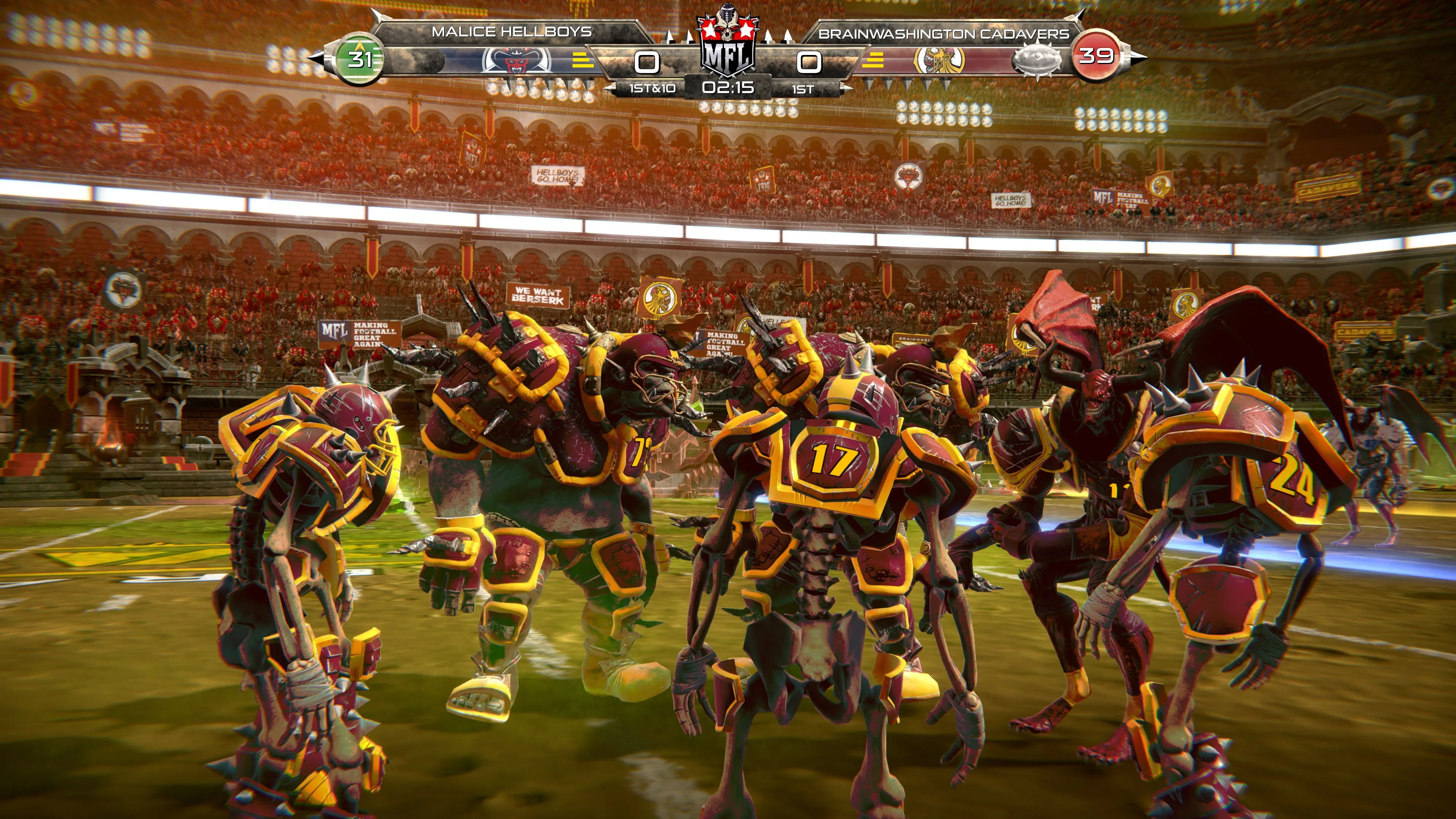 Mutant Football League - Brainwashington Cadavers [PS4] - изображение 3