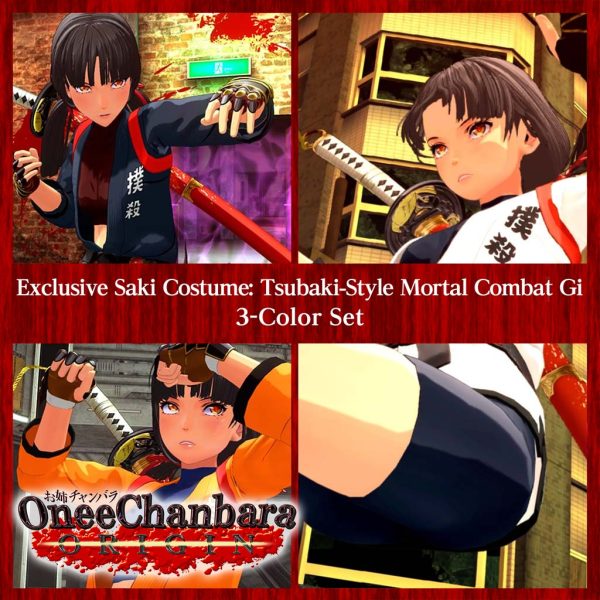 Exclusive Saki Costume: Tsubaki-Style Mortal Combat Gi 3-Color Set [PS4]
