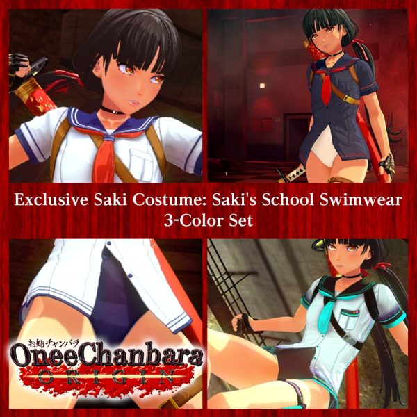 Exclusive Saki Costume: Saki's School Swimwear 3-Color Set [PS4]