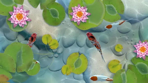 AAA Dynamic Scenes - Koi Fish Pond Dynamic Scene [PS4,&nbsp;PS5] - изображение 2