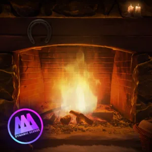 AAA Dynamic Scenes - Cozy Fireplace Nook Dynamic Scene [PS4, PS5]