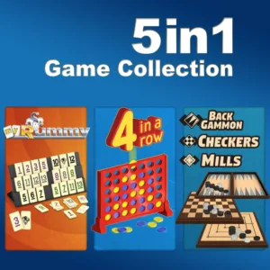 5in1 Game Collection: MyRummy + 4 in a row + Backgammon + Checkers + Mills [PS4]