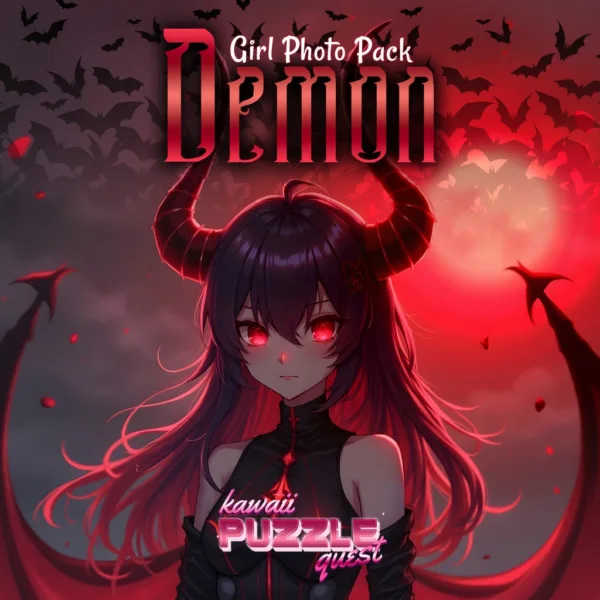 Kawaii Puzzle Quest - Demon Girl Photo Pack [PS4] - изображение 1