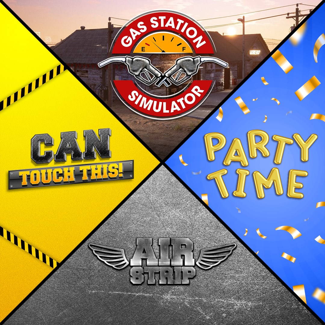 Gas Station Simulator, Airstrip DLC, Can Touch This DLC and Party Time DLC Bundle. Изображение 1