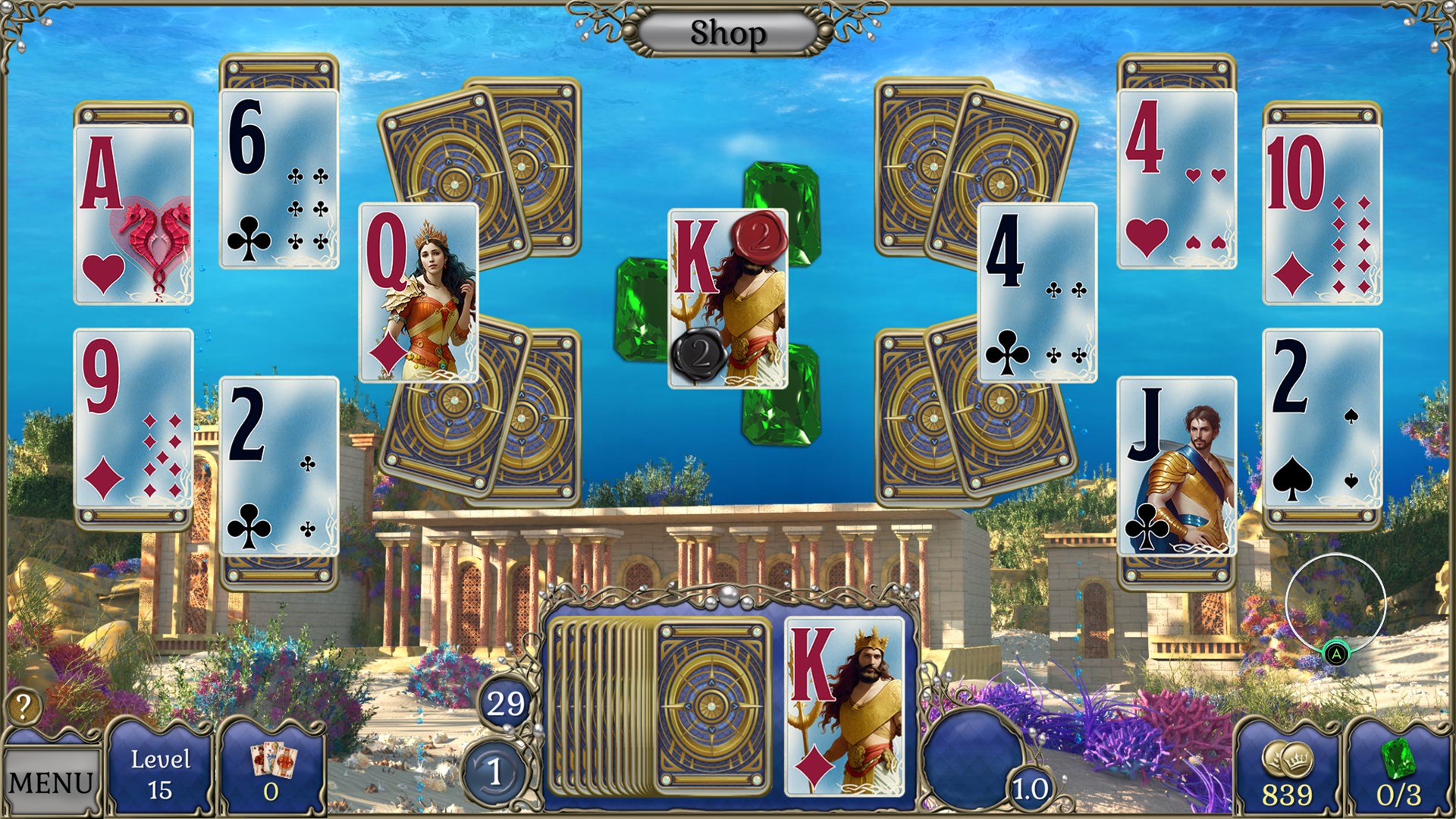 Jewel Match Atlantis Solitaire Collector