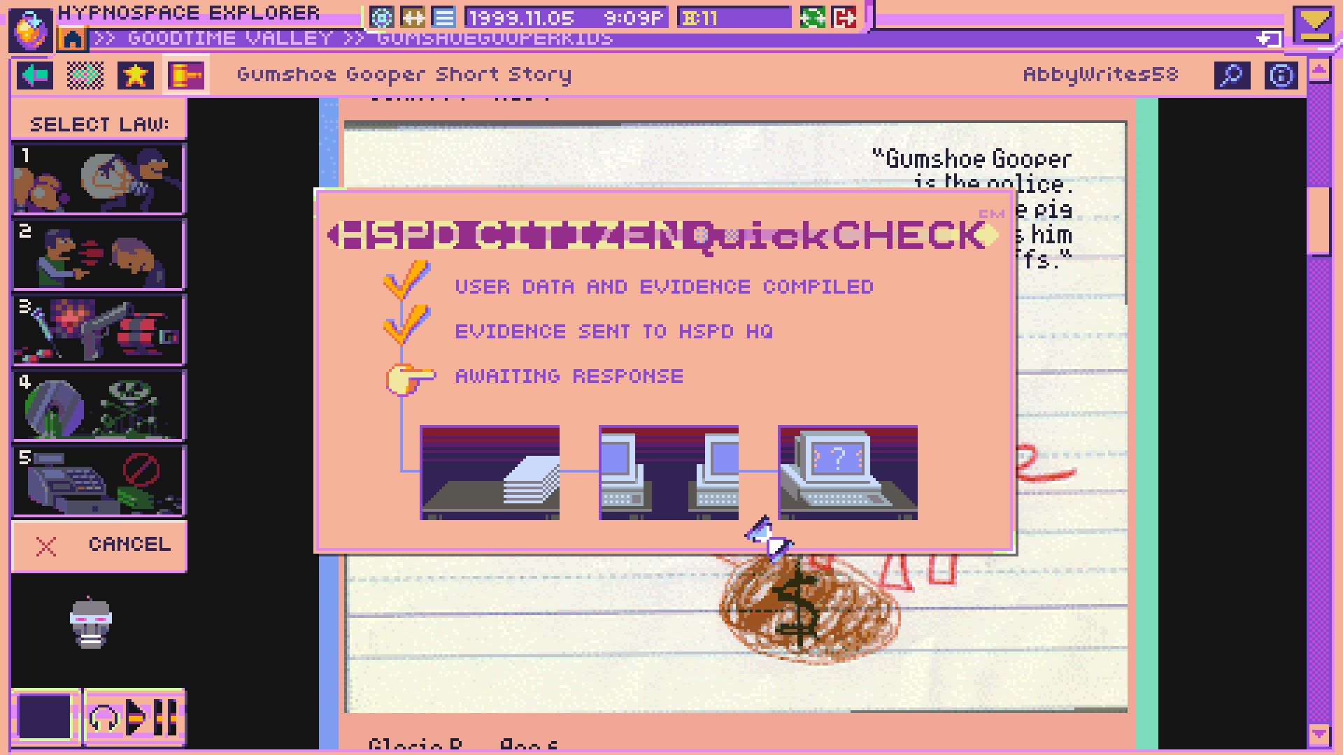 Hypnospace Outlaw. Изображение 4