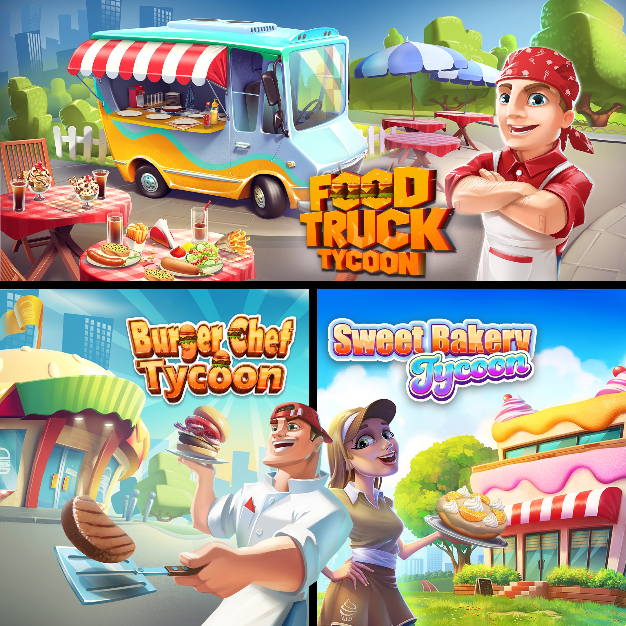 Food Truck Tycoon + Burger Chef Tycoon + Sweet Bakery Tycoon. Изображение 1