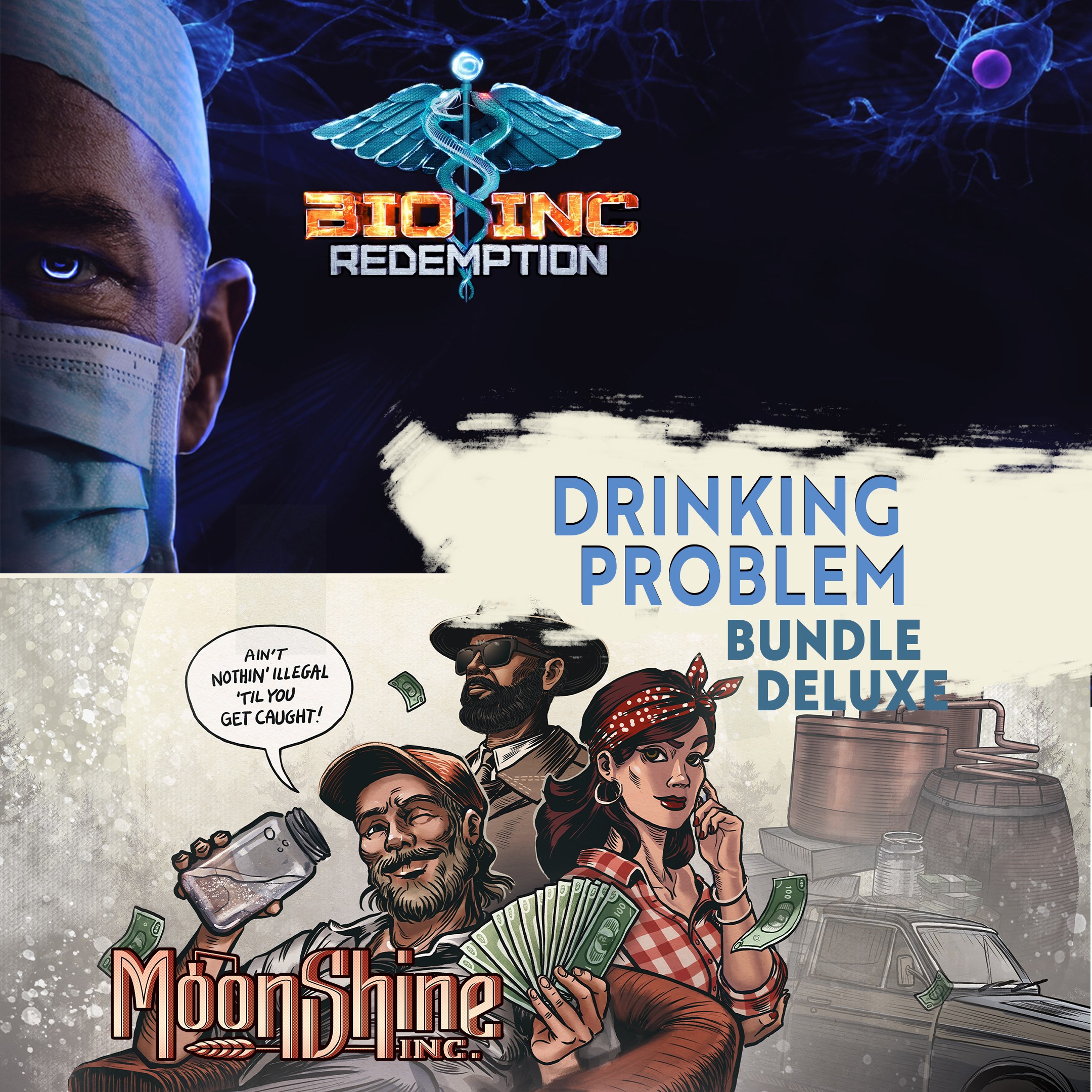 Moonshine Inc. + Bio Inc. Redemption - Drinking Problem Deluxe Bundle. Изображение 1