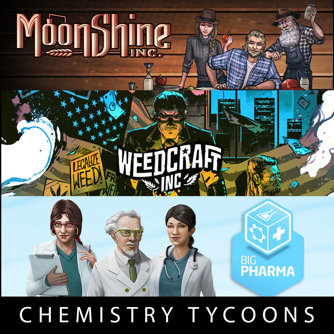 Weedcraft Inc + Moonshine Inc + Big Pharma - Chemistry Tycoons Bundle. Изображение 1