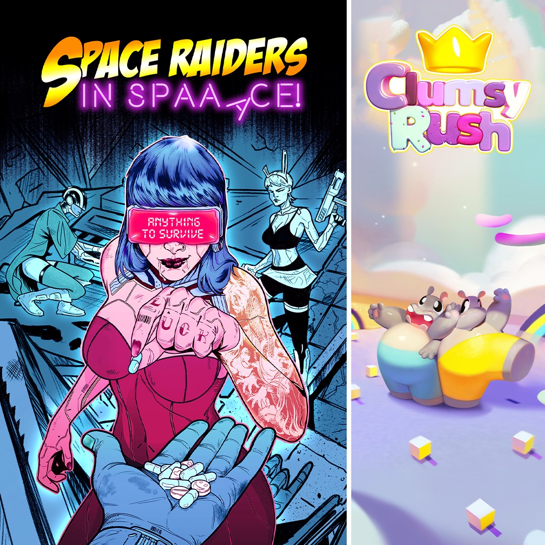 Space Raiders in Space + Clumsy Rush. Изображение 1