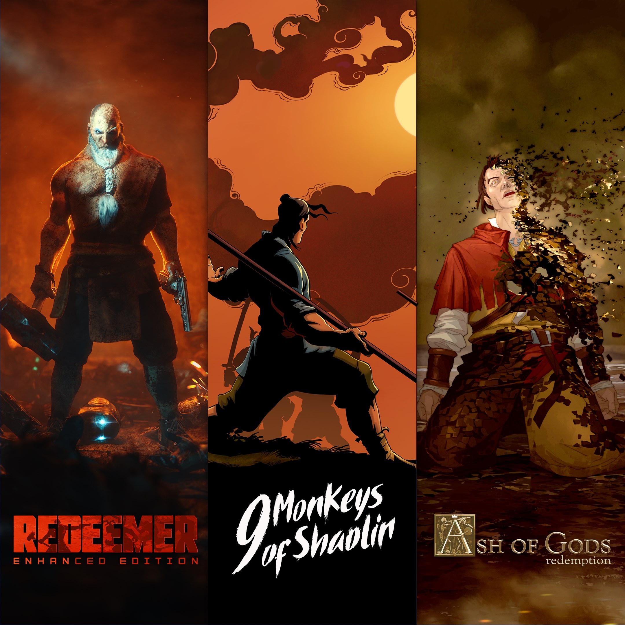 9 Monkeys of Shaolin + Ash of Gods + Redeemer: Bundle. Изображение 1