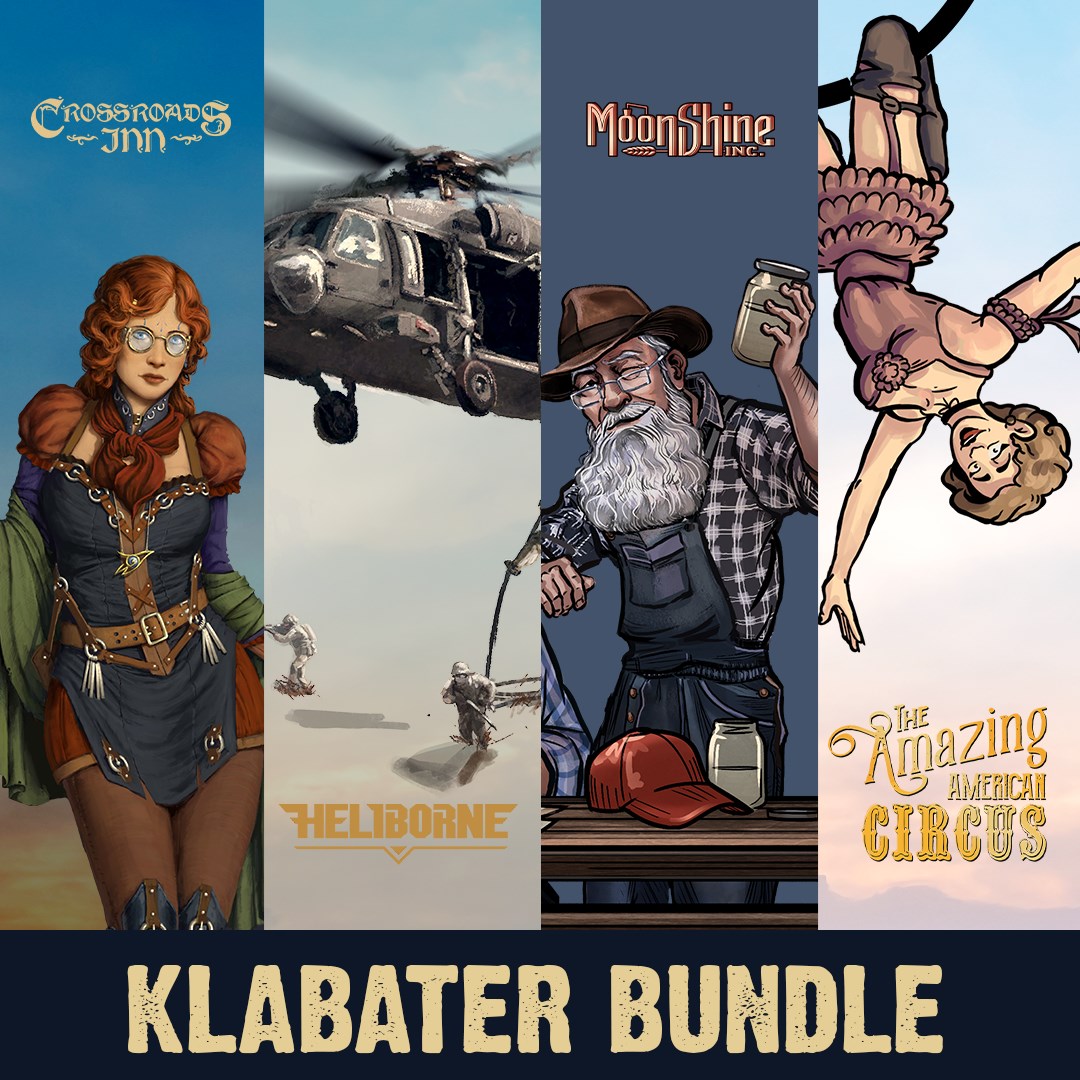 Klabater Bundle: The Amazing American Circus, Moonshine Inc., Heliborne and Crossroads Inn. Изображение 1